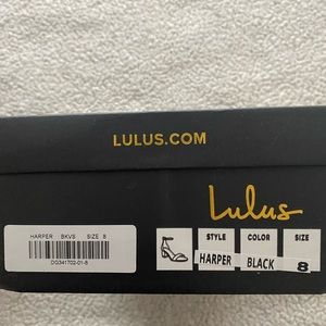Lulus black Harper heel size 8